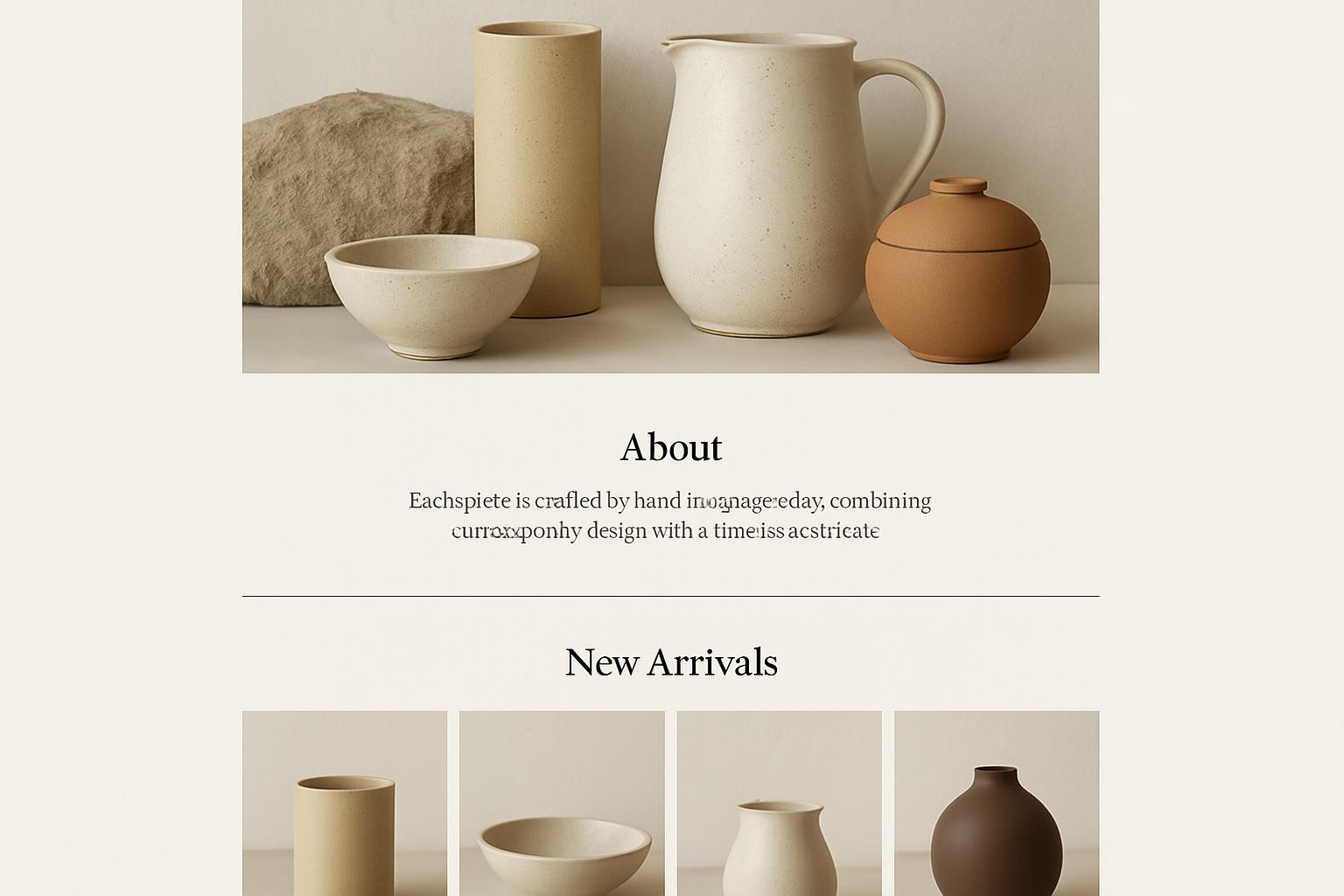 Homepage design